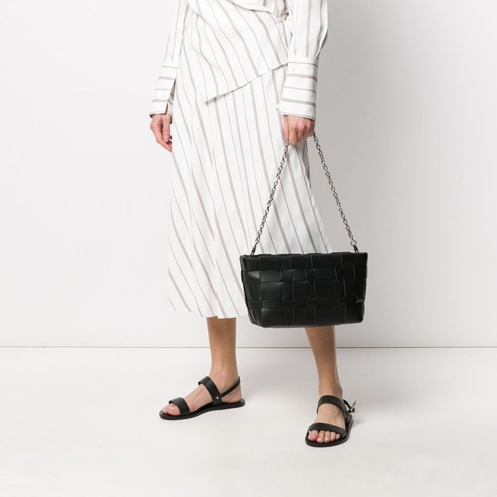 3.1 Phillip Lim Black Odita Lattice Pouch Shoulder Bag NWT - Picture 4 of 14